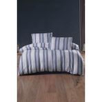 Ipekçe Home Naturel Çizgili 4 Parça Kutulu Çift Kişilik Nevresim Takımı - Lacivert - 200 x 220 cm