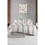 Ipekçe Home Naturel Çizgili 4 Parça Kutulu Çift Kişilik Nevresim Takımı - Yeşil - 200 x 220 cm