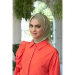 İpekhan Düz Desen Vual Eşarp Açık Haki Vual Ipek Eşarp - 10100-19 - 90 x 90 cm