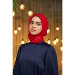 İpekhan Düz Desen Vual Eşarp Kırmızı Vual Ipek Eşarp - 10100-27 - 90 x 90 cm