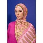 İpekhan Marrakech Koleksiyon Soft Şal Pembe Yeşil 3049-13