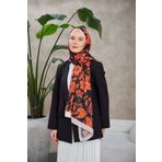 İpekhan Nature Fulya Soft Şal Turuncu Siyag -08 3041