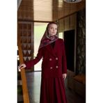 İpekhan Winter Bloom Collection Soft Eşarp 1239-10093 - Bordo Siyah - 90 x 90 cm
