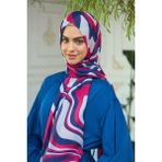 İpekhan Yaz Işıltısı Koleksiyonu Soft Şal Lacivert Pembe 3044-10 - Lacivert - Pembe