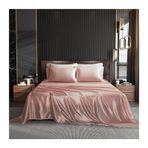İpeksi Saten Nevresim Takımı 170x230cm, 230x250cm, 250x250cm - Lüks Tek Kişilik ve Çift Kişilik Yatak Örtüsü Yıkanmış İpek, İpek Kadar Pürüzsüz (Yeşim, 250x250cm)