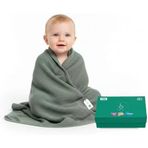 İpeksi Yumuşak%100 Lyocell Tencel™ Bebek Örme Battaniye, Oekotex 100 - Hipoalerjenik Isı Düzenleyici - Yeni Doğanlar Için Lüks Konfor Dua Model (Yeşil)