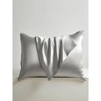 İpeksi Zarafet | İpek Saten Yastık Kılıfı Seti - 50x70 cm | Lüks Konfor ve Şıklık (Gümüş, 50 x 70)