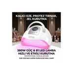 ipeksu co SUN X26 MAX 380W 81 LED UV KURUTUCU KALICI OJE PROTEZ TIRNAK JEL KURUTUCU