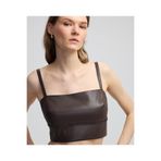 İpekyol Deri görünümlü crop bluz