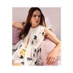 İpekyol Floral nakışlı volanlı bluz