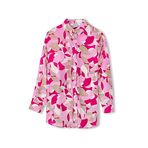 İpekyol IW6230025044 Pembe Desenli Oversize Kadın Gömlek