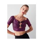 İpekyol Metal Aksesuarlı Crop Bluz