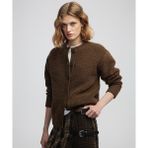 İpekyol Pelüş Yün Triko Hırka IW6250050632022 - Haki - S