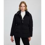 İpekyol Suni Kürk Yakalı Kadın Kapitone Mont Siyah IW6250012072001 Regular Fit Günlük Stil - 34