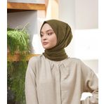 İpekyolu Eşarp Loryan Scarf Viva Crush Pamuklu Şal HAKİ