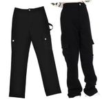 Ipetboom Yüksek Bel Kargo Pantolon Bayanlar Kargo Pantolon Kız Uzun Pantolonlar Geniş Donatılmış Yerleştirmek Gevşetmek Kadınlar Için Pantolon Rahat Çalışıyor Bol Esnek Pantolon Polyester