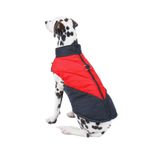 ipetstation Evcil Köpek Kışlık Mont, Soğuk Hava için Sıcak Köpek Ceketi, Parlak Kırmızı ve Küçük Orta Büyük Köpekler için Fermuarlı Rahat Köpek Yeleği (M(Göğüs Çevresi-42cm))