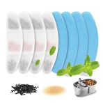 iPettie İkizler için Su Çeşmesi Filtre Kitleri Kedi Su Çeşmesi Paslanmaz Çelik İki Ağızlı, IP-WF-S05-F4, 4 x Karbon Filtre, 4 x Sünger Filtre