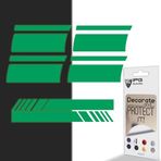 IPG 18-21 Inch uyumlu Jant ve Dikiz Aynası Sticker Seti (6 Parça) – Araba Sticker ve Çıkartma Seti, Jantlar için Dekoratif Etiket (Reflektif Serisi - Yeşil)