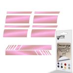 IPG 18-21 Inch uyumlu Jant ve Dikiz Aynası Sticker Seti (6 Parça) – Araba Sticker ve Çıkartma Seti, Jantlar için Dekoratif Etiket (Sedefli Şeker Pembe)