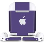 IPG Apple AirPods Seri 1-2 Uyumlu Tasarım Sticker Kılıf Seti Mor