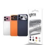 IPG Apple iPhone 17 Pro Max Arka Kamera Vinly Koruyucu Set – 4 Renk, Çizilmeye Dayanıklı Kamera Koruyucu ve Dekoratif Sticker
