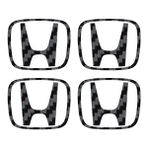 Ipg Honda Civic Accord Crv Vtec Si Için Jant Logosu Iç ve Dış Sticker Set (Jant Kapak Çapı: 2.25 Inch) (Açıklamayı Okuyunuz) - Siyah - Set -1 ( Logo: 1.87 Inches / 4.75 cm)