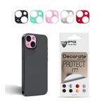 IPG iPhone Arka Kamera Vinly Koruyucu Set – 5 Renk, Çizilmeye Dayanıklı Kamera Koruyucu ve Dekoratif Sticker (iPhone 15/15 Plus)