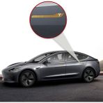 Ipg Tesla Model 3 - Model Y Için Özel Kesim Tesla Logolu Kapı Kolu Sticker Seti (4'lü Set) - Altın Fırçalanmış Alüminyum Vinyl
