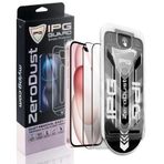 IPG Zero Dust – iPhone 15 Plus/16 Plus için Otomatik Toz Giderici Temperli Cam (2 Adet). Aplikatör ile Kabarcıksız ve Kolay Montaj, Parmak İzi Tutmayan 9H Çizilmez Yüzey, Tüm Kılıflarla Uyumlu