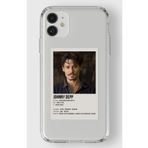 Iphone 11 ile Uyumlu Johnny Depp Minimalist Poster Tasarım Baskılı Şeffaf Kılıf