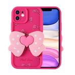 iPhone 11 İle Uyumlu Kılıf Kamera Korumalı Figür Tasarımlı Kapya Kapak 32509 Pembe Koyu