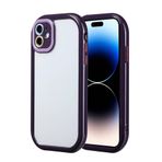 iPhone 11 İle Uyumlu Kılıf Kamera Korumalı Renkli Kenar ve Çerçeve Tasarımlı Vitamin Kapak 32452 Derin Mor