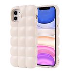 iPhone 11 İle Uyumlu Kılıf Parlak Esnek Silikon Dom Dom Kapak 32668 Beyaz