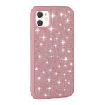 iPhone 11 İle Uyumlu Kılıf Parlak Taşlı Tasarım Pırlanta Kapak 30652 Pembe