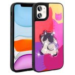 iPhone 11 İle Uyumlu Kılıf Parlayan Kabartmalı İkonik Figürlü Amas Silikon Kapak 31180 Mor