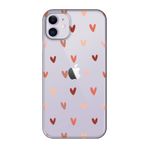 iPhone 11 Kalp Desen Şeffaf Telefon Kılıfı