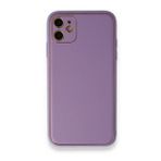 iPhone 11 Kılıf Coco Deri Silikon Kapak - Lila