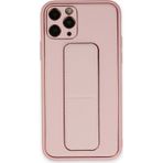 İphone 11 Kılıf Coco Deri Standlı Kapak - Pembe