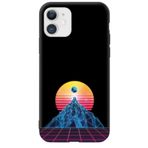 Iphone 11 Kılıf Eski Tarz Grit Siyah Renkli Silikon Telefon Kılıfı Re6