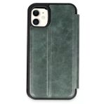 İphone 11 Kılıf Flip Cover - Koyu Yeşil