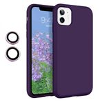 iPhone 11 Kılıf Kamera Lensli Lansman Silikon Kapak Mor
