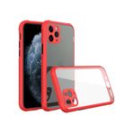 İphone 11 Kılıf Miami Şeffaf Silikon - Kırmızı