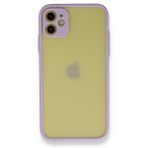 iPhone 11 Kılıf Montreal Silikon Kapak - Mor