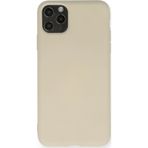 iPhone 11 Kılıf Nano içi Kadife Silikon - Bej