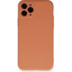 İphone 11 Kılıf Nano İçi Kadife Silikon - Mat Turuncu