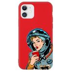 Iphone 11 Kılıf Uzaydan Mı Düştün A Be Kızım Kırmızı Renkli Silikon Telefon Kılıfı Re5