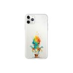 iPhone 11 Pro ile uyumlu Splash ahtapot Tasarımlı Slimfit şeffaf silikon kılıf