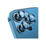 Iphone 11 Pro Kamera Koruyucu Lens Mercek Metal Çerçeveli 3lü Set Mavi Blue