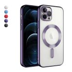 İphone 11 Pro Kilif Magsafe Ozellikli Metal Lazer Silikon Kapak